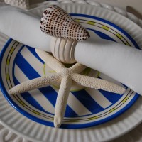 Beach Themed Tablescape with Crab Plates