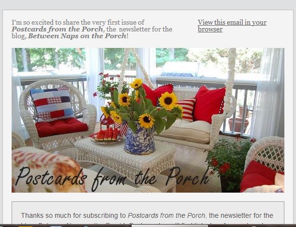 Postcards from the Porch Newsletter Postcards from the Porch Newsletter