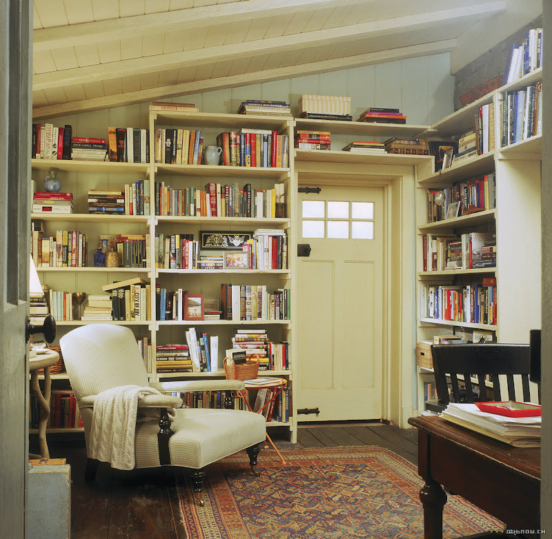 Rosehill Cottage in the movie, The Holiday Library in Rosehill Cottage in the movie, The Holiday