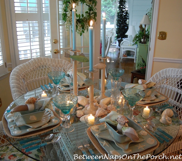 Nautical Decor & Tablescape for a 3-Season Porch – Between Naps on