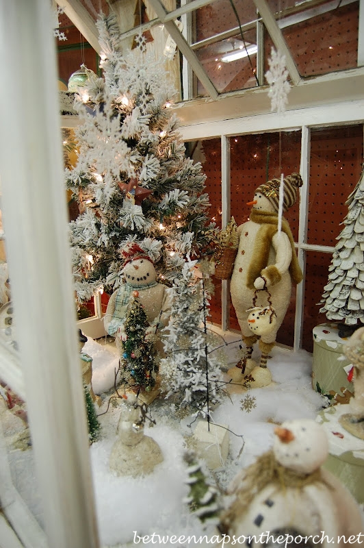 Decorate for Christmas with a Greenhouse Made from Old Windows