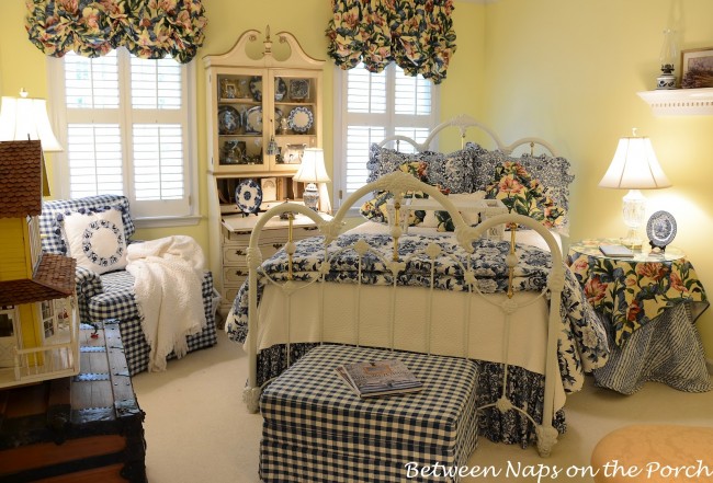 Blue and White Guest Room