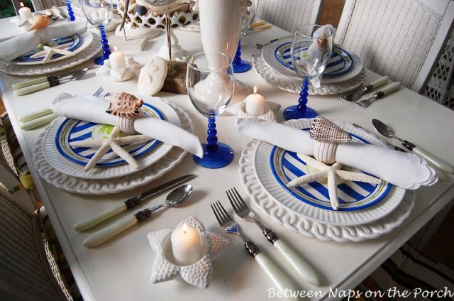 Beach Themed Tablescape