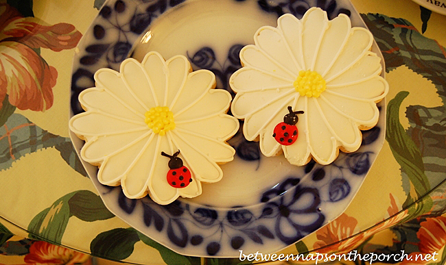 Lady Bug Cookies for a Tea Party