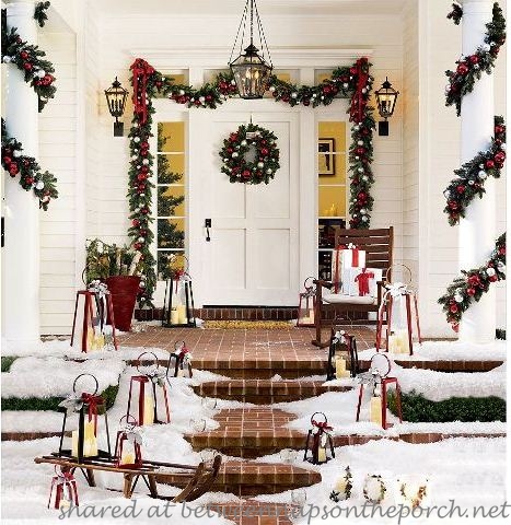 pottery barn garland christmas