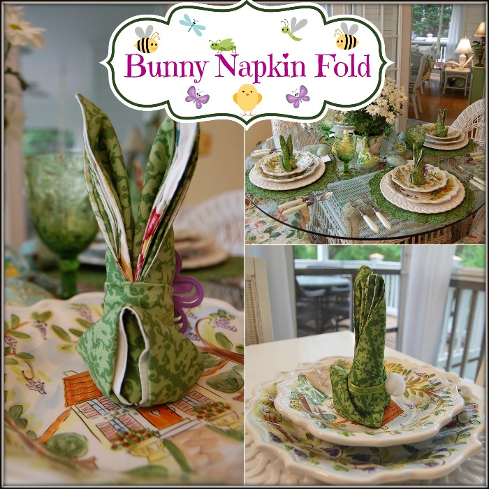 Bunny Napkin Fold Tut