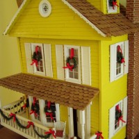 Dollhouse Decorated for Christmas