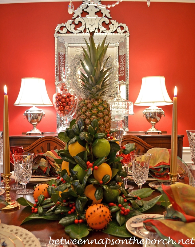 Colonial Williamsburg Christmas Table Setting with a Lemon ...