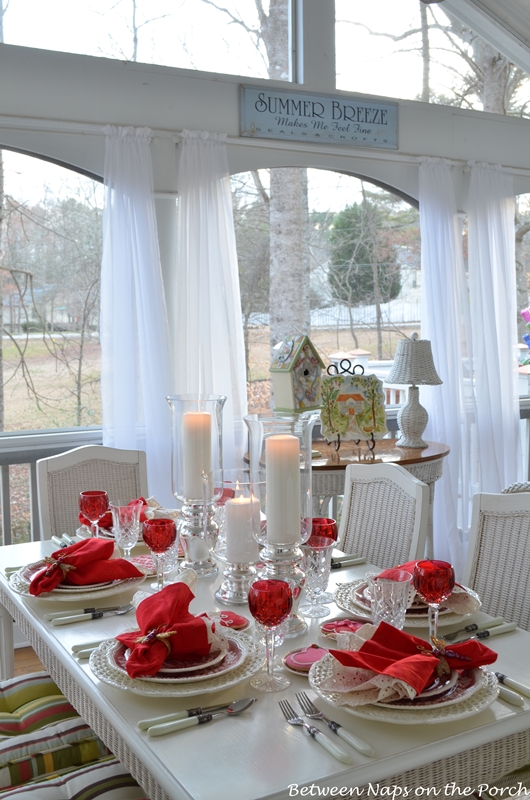 Valentine's Day Table Setting Tablescape with Spode Copeland