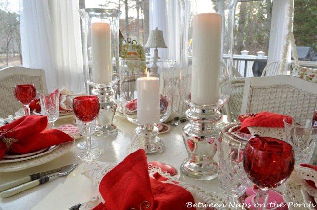 Valentine's Day Table Setting: Candlelit and Romantic – Between Naps on the Porch