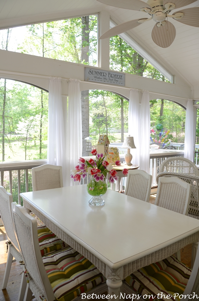 Double-Bowl Vase Hurricane, Pottery Barn Knock-off for Easter Spring Table on the Porch