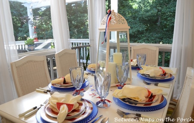 4th of July, Independence Day Tablescape Table Setting
