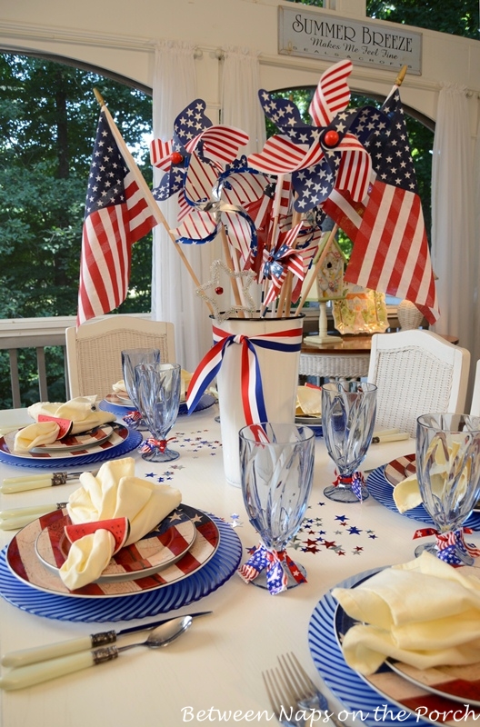 Show your Spirit with Red, White and Blue Tablescapes!