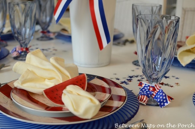 4th of July, Independence Day Tablescape, Table Setting