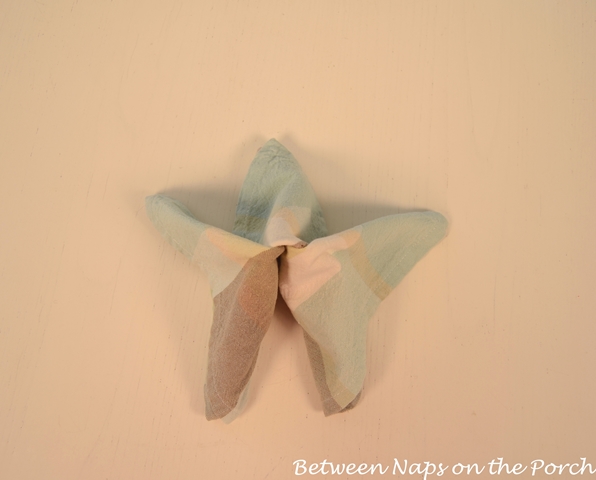 Starfish Napkin Fold for a Beach Themed Table Setting