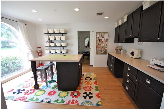 Formal Living Room Becomes Fabulous Craft Room Between Naps On The Porch