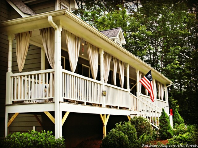 Porch with Curtains