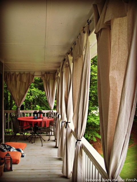 Make Drop Cloth Curtains for Outdoor Spaces and Porches