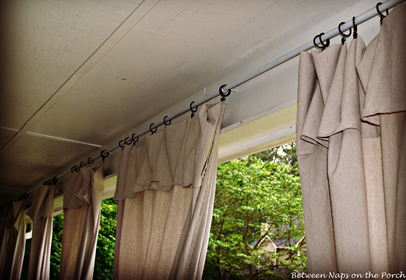 Drop Cloth Curtains Add Privacy And Sun, How To Make Patio Curtains From Drop Cloths