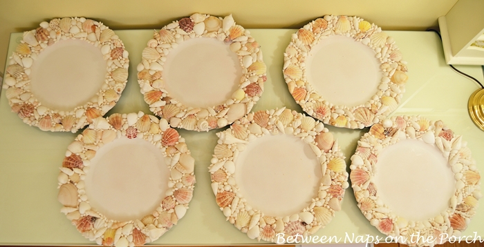 Shell Chargers for Nautical Table Settings