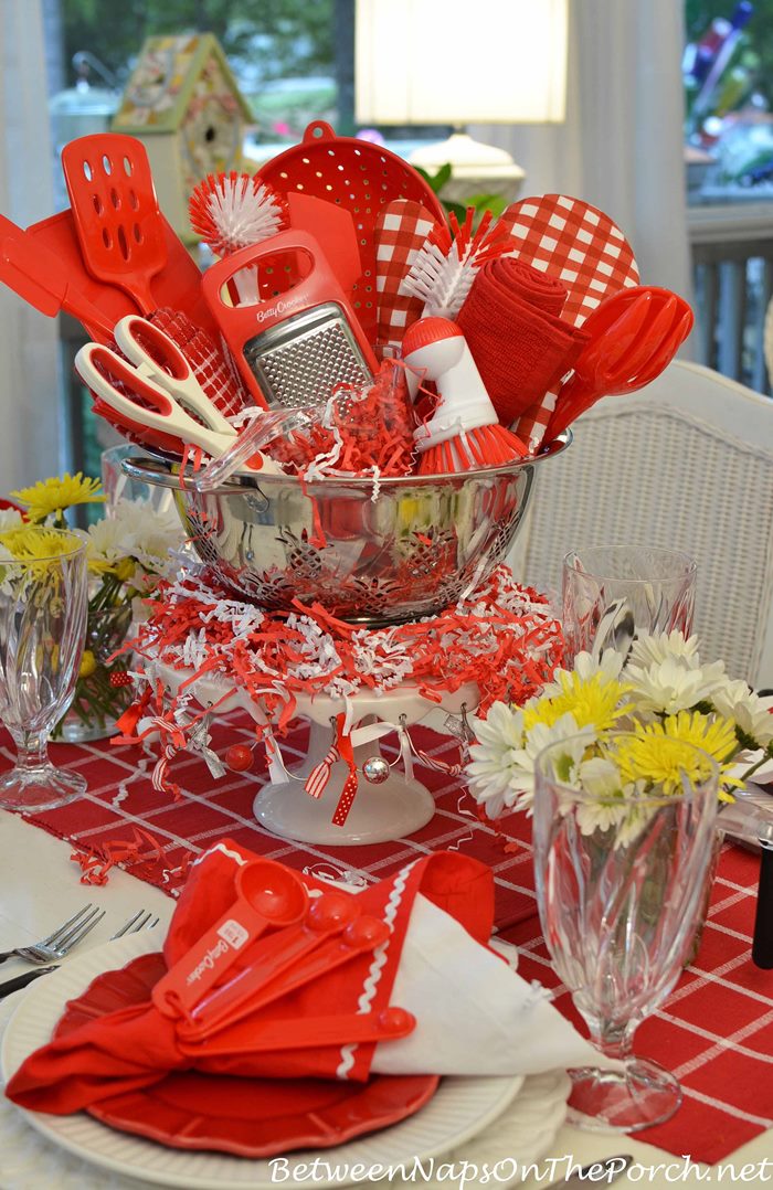 Easy Centerpiece for a Kitchen  Gadgets Bridal  Shower