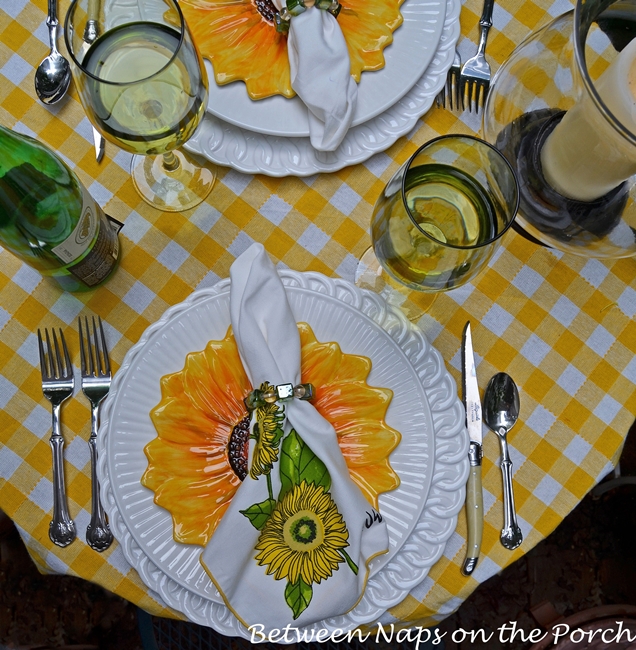 Sunny Yellow Tablescape for Two