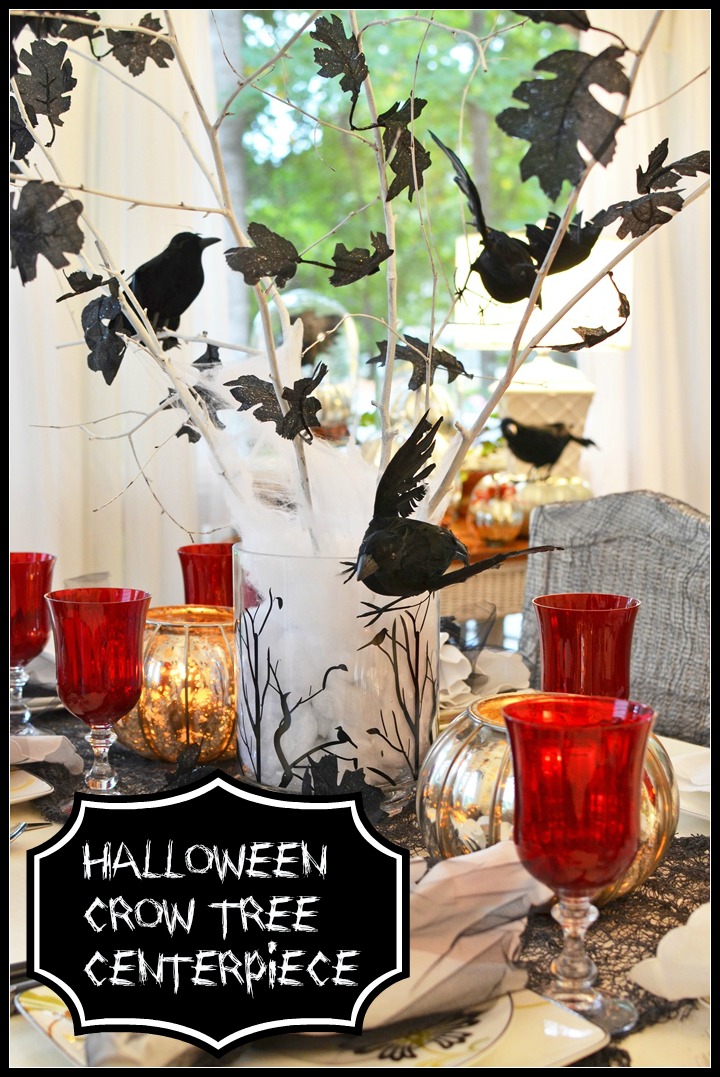 Crow Tree Centerpiece for Halloween Decorations