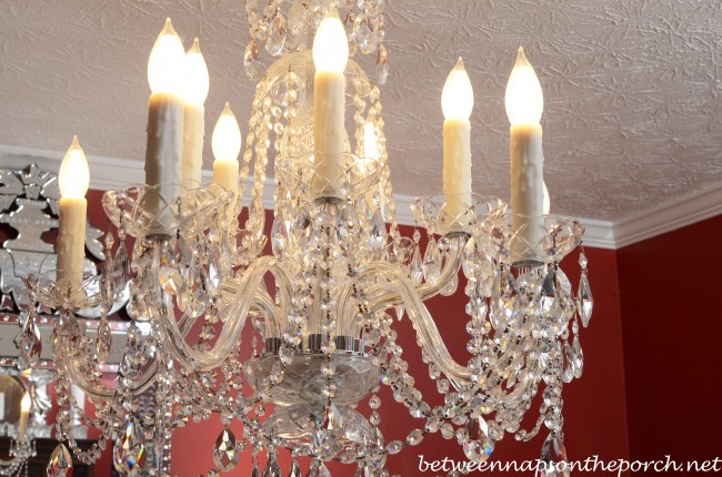 Chandelier with Resin Candle Covers