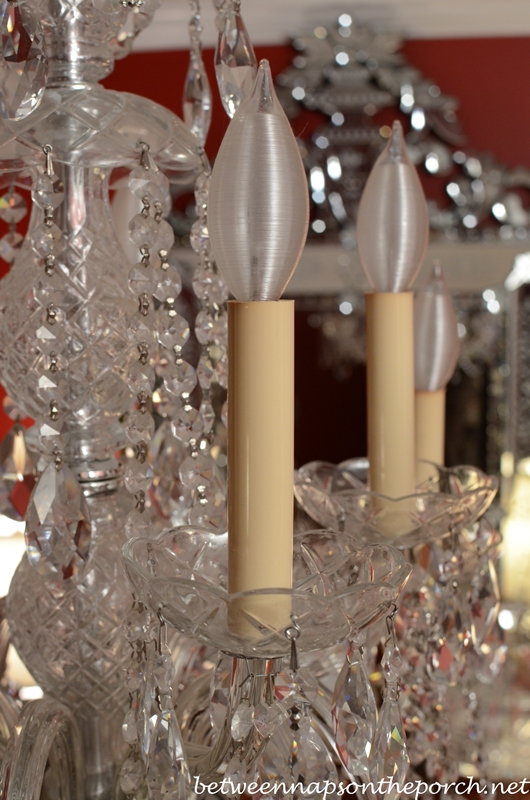 Transform Your Chandelier with Resin Candle Covers and Silk-Wrapped Bulbs –  Between Naps on the Porch