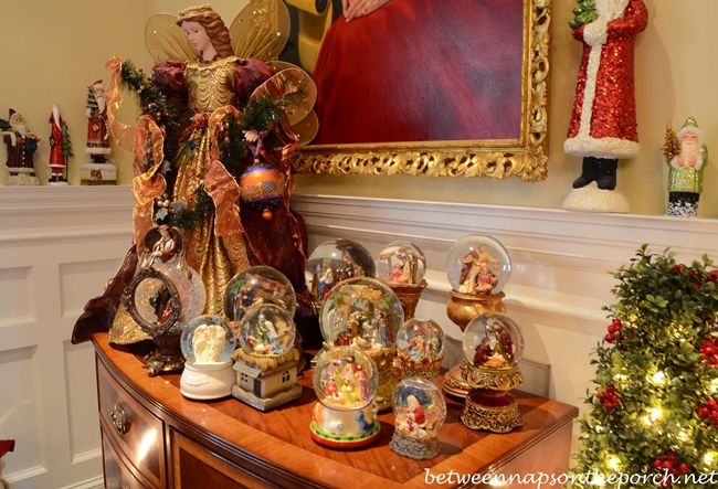 Snow Globe Collection in Dining Room