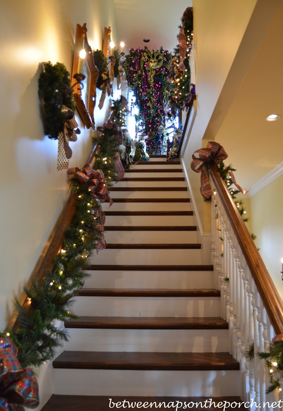 Attic Stairs & Upside Down Christmas Tree