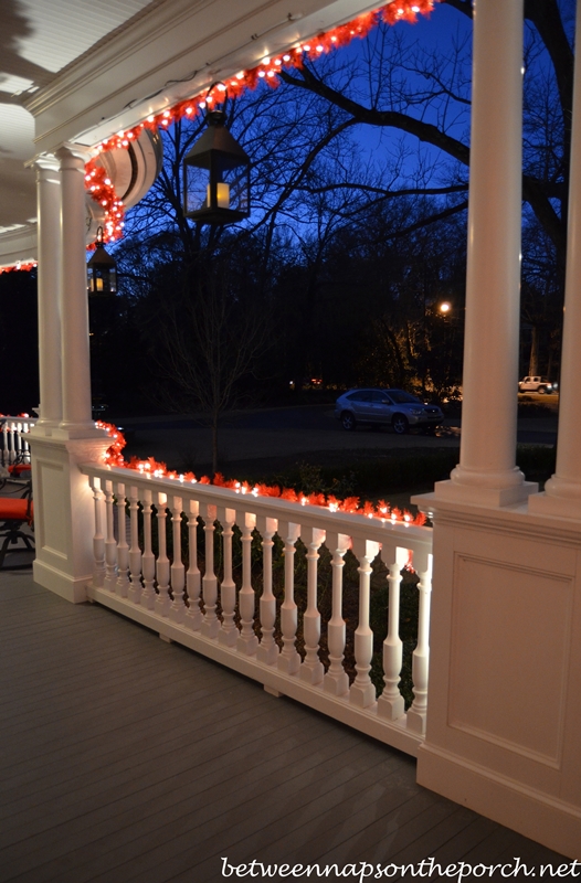 Blue Hour Photos of Victorian Home Decorated for Valentine's Day