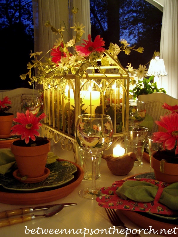 Garden Party Table Setting Tablescape