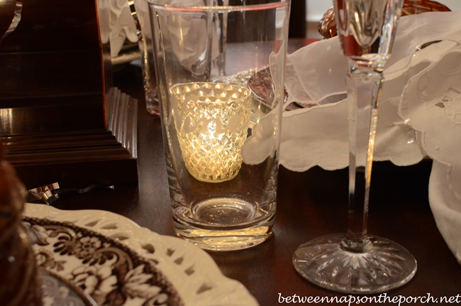 Numbered Glasses in New Year's Eve Table Setting