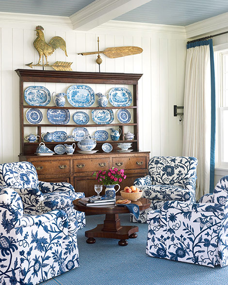 Blue and White Room