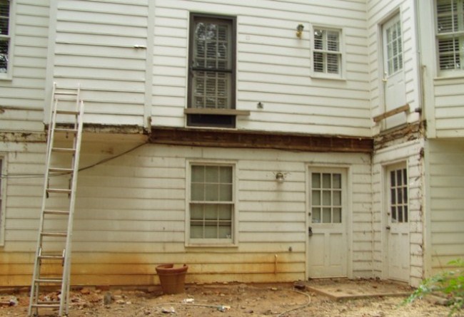 Deck Removed from House in Preparation of Adding a Screened-in Porch