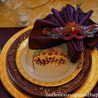 Mardi Gras Table Settings