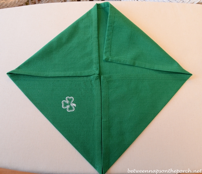 4-Leaf Clover Napkin Fold for St. Patrick's Day Table Setting