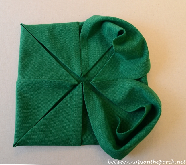 4-Leaf Clover Napkin Fold for St. Patrick's Day Table Setting