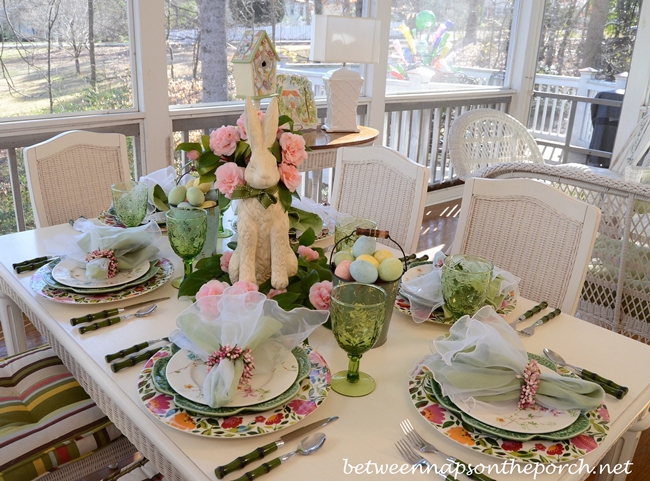 Easter Spring Tablescape Table Setting