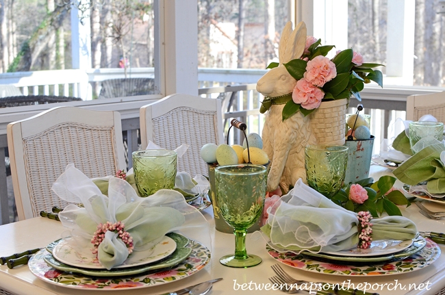Easter Spring Tablescape Table Setting