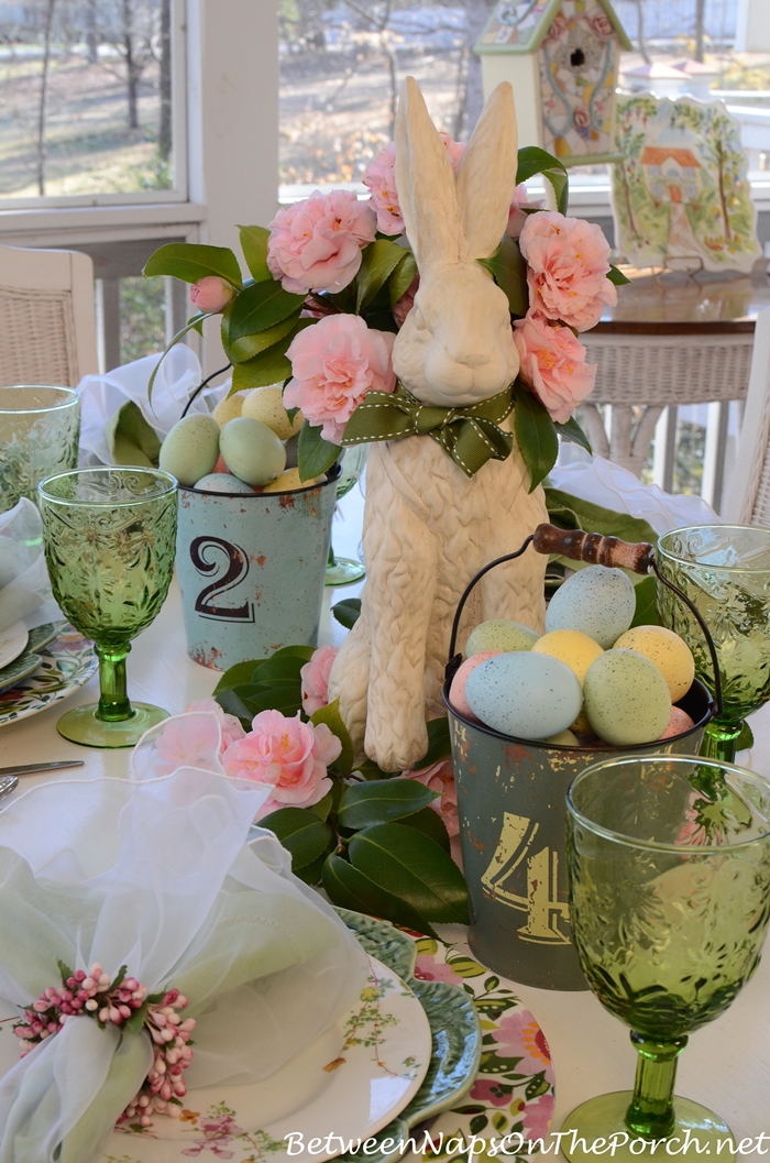 Easter Spring Tablescape Table Setting