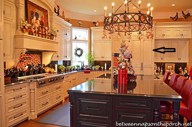 Kitchen Decorated for Christmas