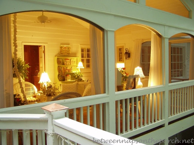 Screened In Porch at night