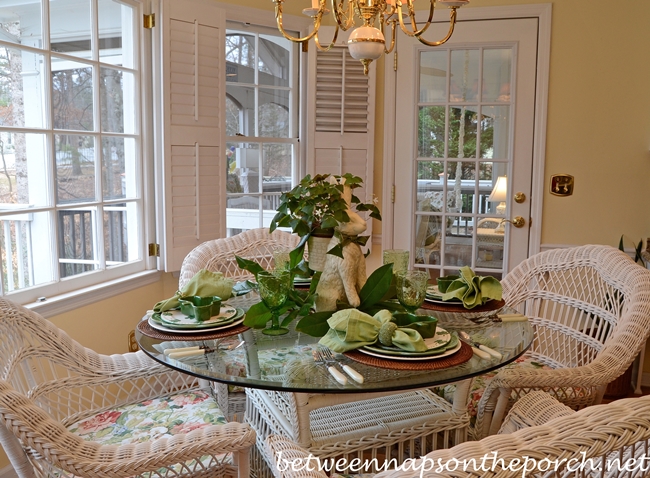 St. Patrick's Day Table Setting Tablescape