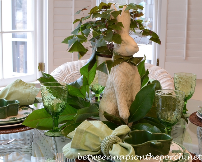 St. Patrick's Day Table Setting Tablescape