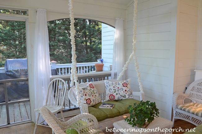 Cover Metal Swing Chains For A Softer Look On The Porch