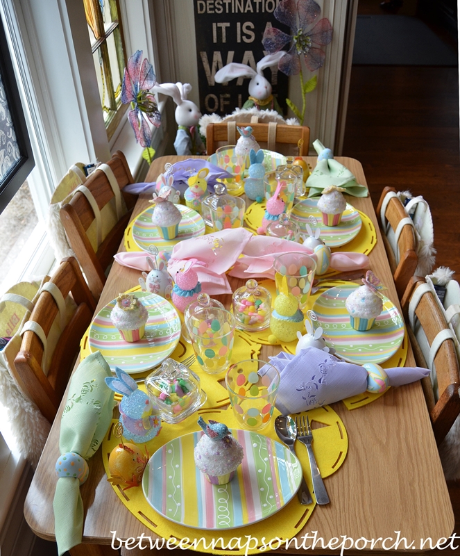 Easter Table Setting Tablescape for Children