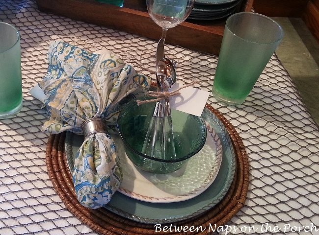 Beach and Fishing Themed Table Setting