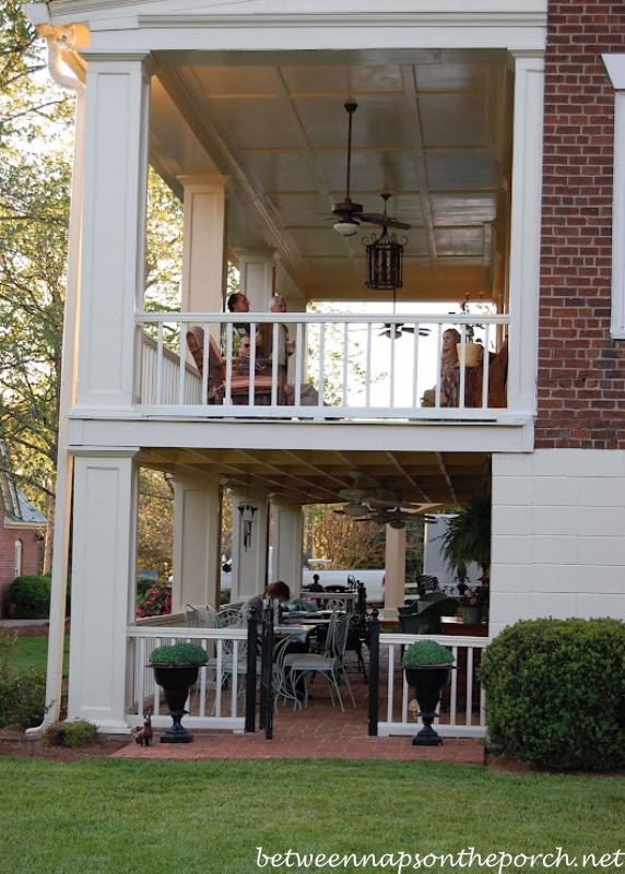 Double Porch on Back of Historic Home in Cave Spring, Georgia_wm